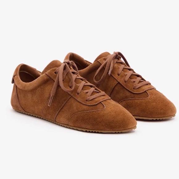 Womens reformation Terra sneaker in Rum Suede